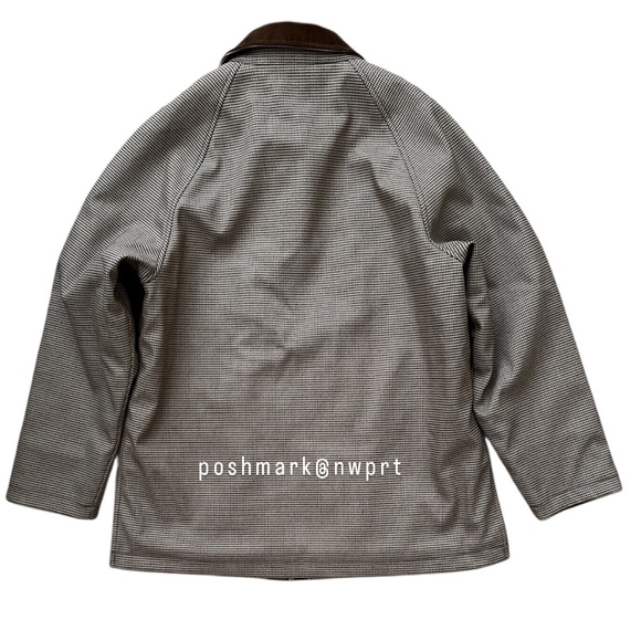 Sandro Bastille Plaid Quilted Barn Coat Field Zip Up Jacket 34 XS 0 Brown - Picture 9 of 16